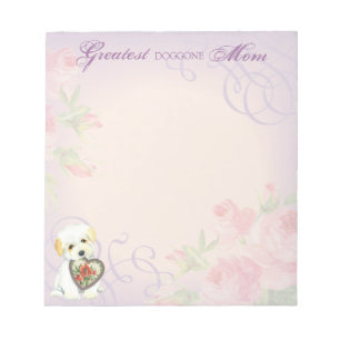 Coton de Tulear Heart Mom Notepad