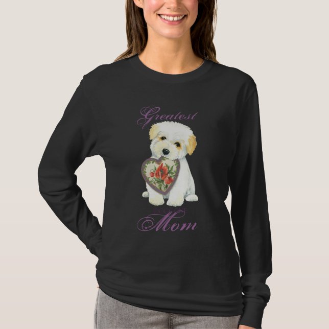 Coton de Tulear Heart Mom T-Shirt (Front)