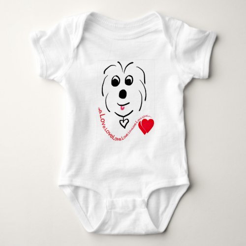 Coton de Tulear Love Baby Bodysuit