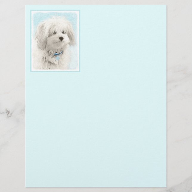 Coton de Tulear Painting - Cute Original Dog Art (Front)