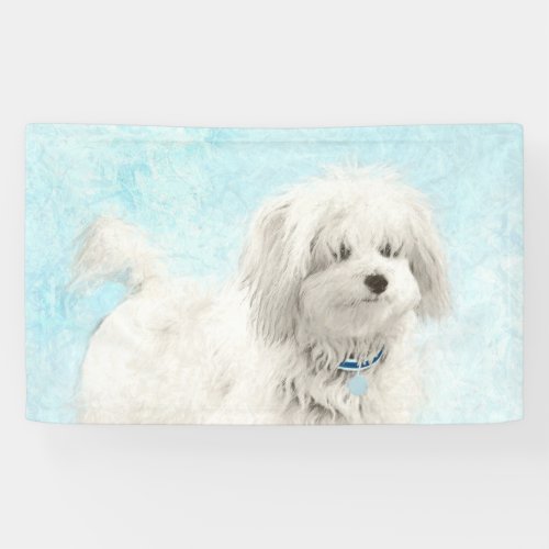 Coton de Tulear Painting _ Cute Original Dog Art Banner