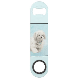 Coton de Tulear Painting - Cute Original Dog Art Bar Key