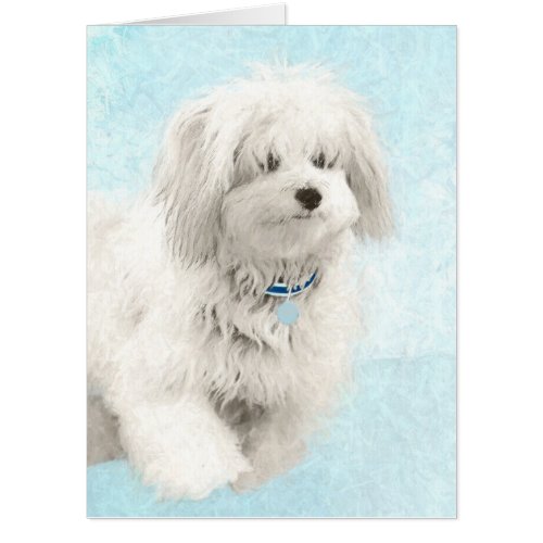 Coton de Tulear Painting _ Cute Original Dog Art Card