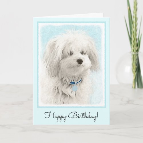 Coton de Tulear Painting _ Cute Original Dog Art Card