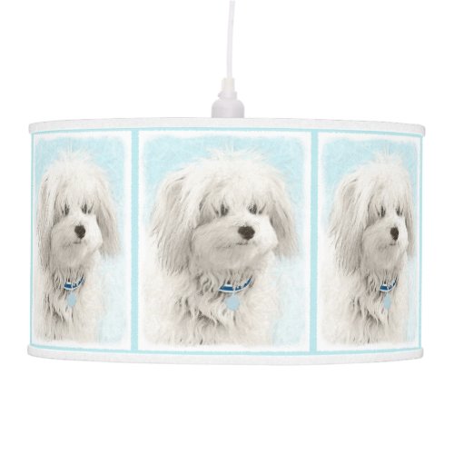 Coton de Tulear Painting _ Cute Original Dog Art Ceiling Lamp