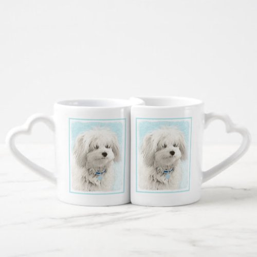 Coton de Tulear Painting _ Cute Original Dog Art Coffee Mug Set