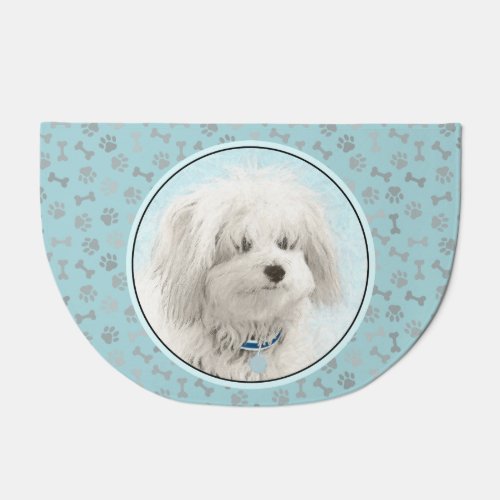 Coton de Tulear Painting _ Cute Original Dog Art Doormat