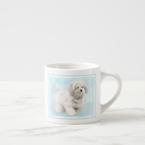 Coton de Tulear Painting _ Cute Original Dog Art Espresso Cup