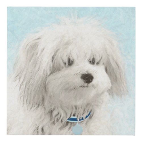 Coton de Tulear Painting _ Cute Original Dog Art Faux Canvas Print