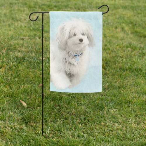 Coton de Tulear Painting _ Cute Original Dog Art Garden Flag