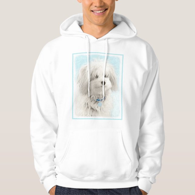Coton de Tulear Painting - Cute Original Dog Art Hoodie (Front)