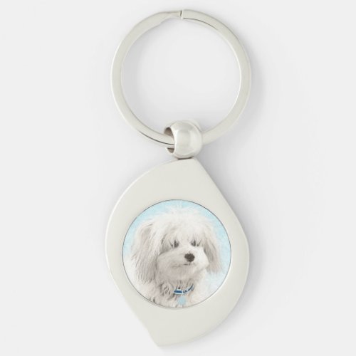 Coton de Tulear Painting _ Cute Original Dog Art Keychain