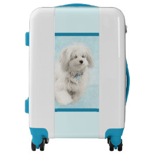 Coton de Tulear Painting - Cute Original Dog Art Luggage