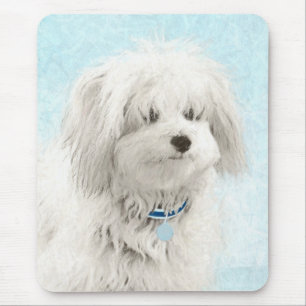 Coton de Tulear Painting - Cute Original Dog Art Mouse Pad