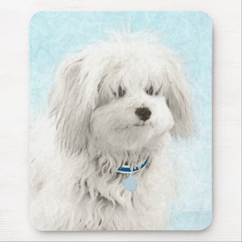 Coton de Tulear Painting _ Cute Original Dog Art Mouse Pad