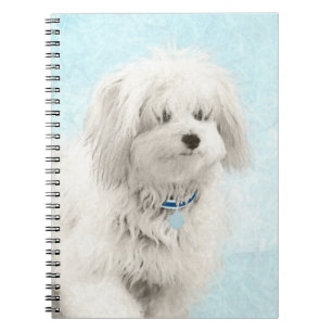 Coton de Tulear Painting - Cute Original Dog Art Notebook