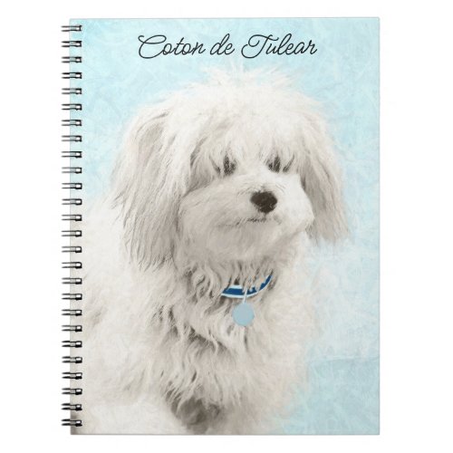 Coton de Tulear Painting _ Cute Original Dog Art Notebook