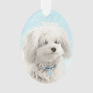 Coton de Tulear Painting - Cute Original Dog Art Ornament