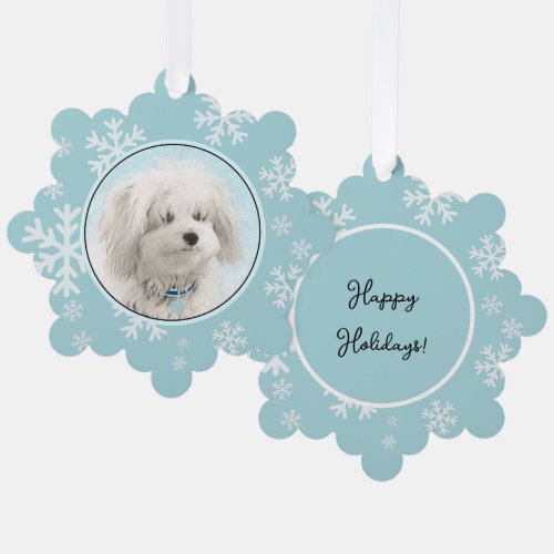 Coton de Tulear Painting _ Cute Original Dog Art Ornament Card