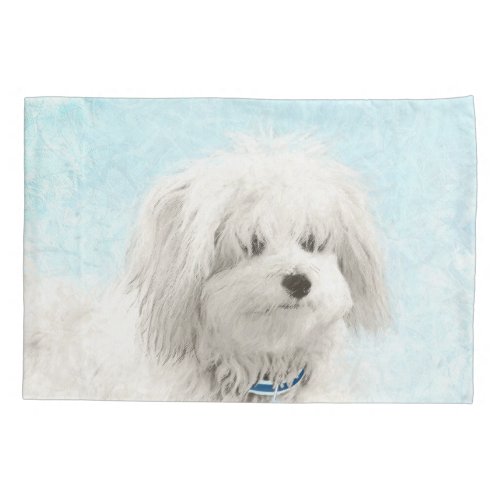 Coton de Tulear Painting _ Cute Original Dog Art Pillow Case