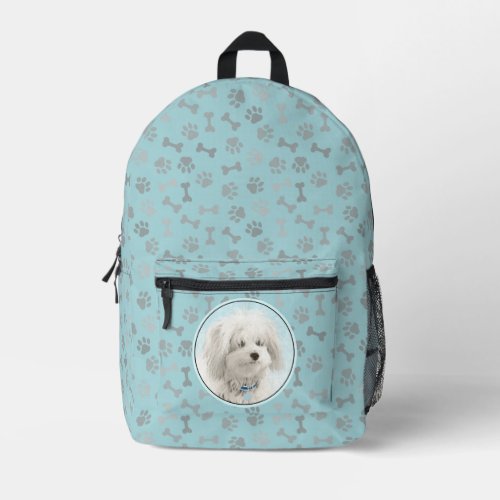 Coton de Tulear Painting _ Cute Original Dog Art Printed Backpack