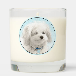 Coton de Tulear Painting - Cute Original Dog Art Scented Candle