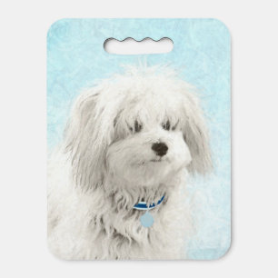 Coton de Tulear Painting - Cute Original Dog Art Seat Cushion