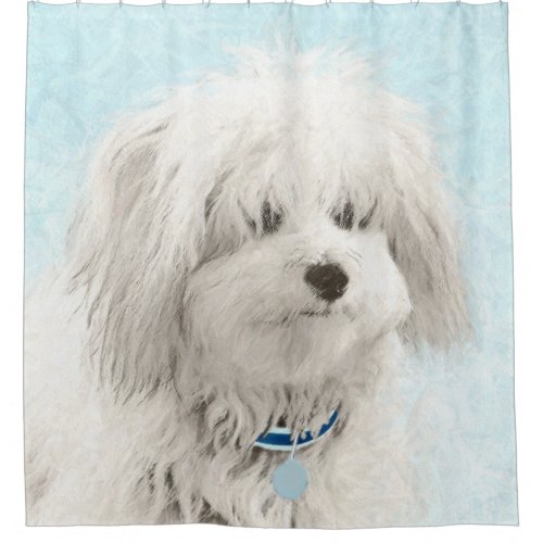 Coton de Tulear Painting _ Cute Original Dog Art Shower Curtain
