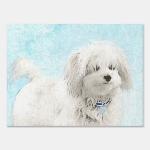 Coton de Tulear Painting _ Cute Original Dog Art Sign