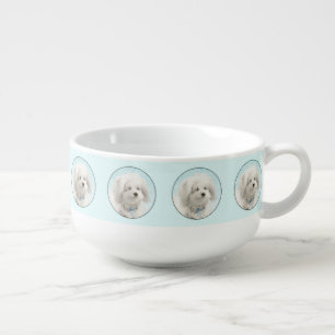 Coton de Tulear Painting - Cute Original Dog Art Soup Mug