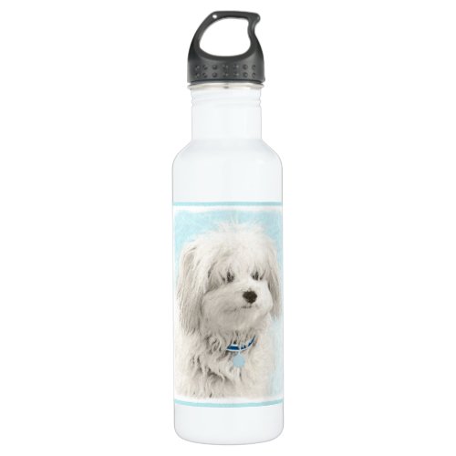 Coton de Tulear Painting _ Cute Original Dog Art Stainless Steel Water Bottle