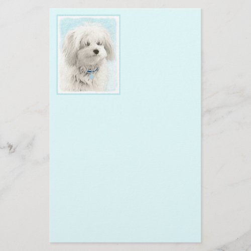 Coton de Tulear Painting _ Cute Original Dog Art Stationery