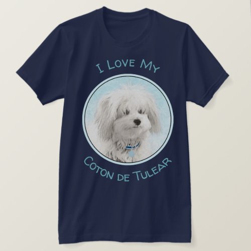 Coton de Tulear Painting _ Cute Original Dog Art T_Shirt