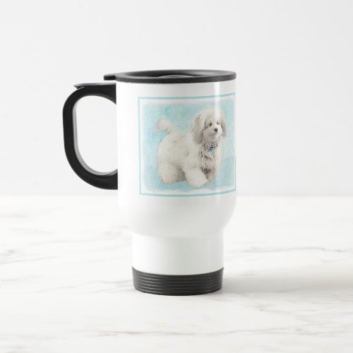 Coton de Tulear Painting _ Cute Original Dog Art Travel Mug