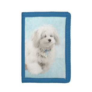Coton de Tulear Painting - Cute Original Dog Art Trifold Wallet