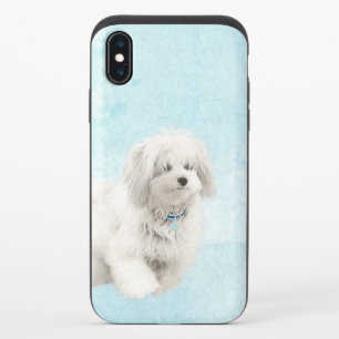 Coton de Tulear Painting - Cute Original Dog Art iPhone X Slider Case