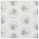 Coton de Tulear Painting Cute Original Pet Dog Art Fabric