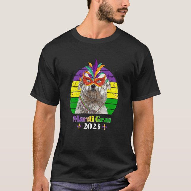 Coton de Tulear Party Dog Mardi Gras 2023 T-Shirt (Front)