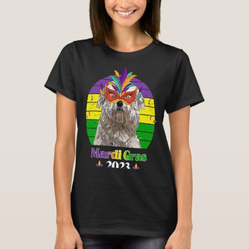 Coton de Tulear Party Dog Mardi Gras 2023 T_Shirt