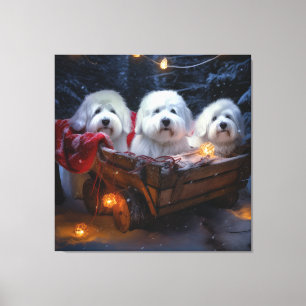 Coton De Tulear Snowy Sleigh Christmas Decor