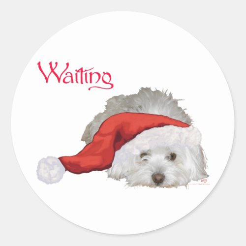 Coton de Tulear _ Waiting Classic Round Sticker