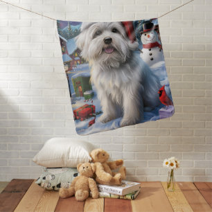 Coton De Tulear Winter Wonderland Christmas Joy Baby Blanket