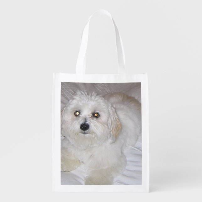 coton laying.png reusable grocery bag (Front)