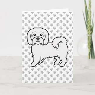 Coton of Tulear Cute Cartoon Dog Illustration Card