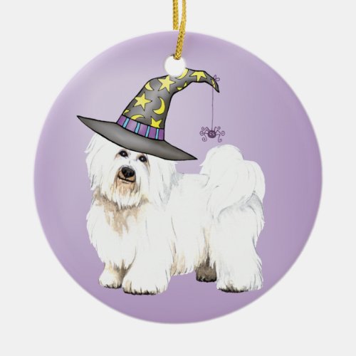 Coton Witch Ceramic Ornament