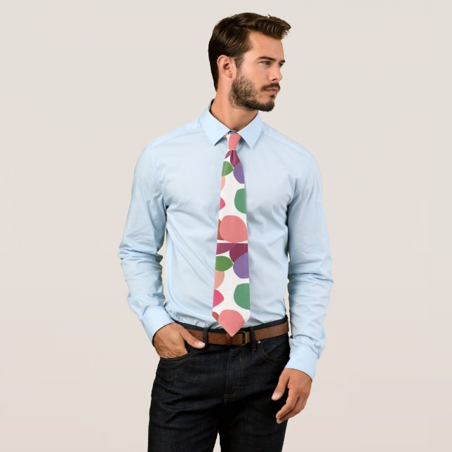 Cotoneaster Colorful Leaves Botanical Neck Tie (In Situ)