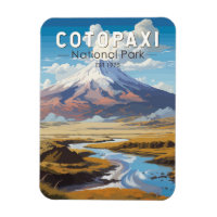 Cotopaxi National Park Ecuador Travel Art Vintage