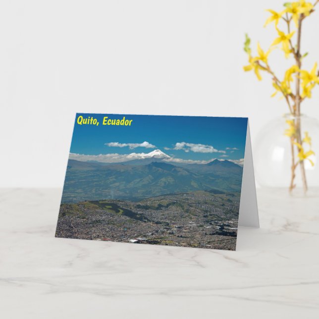 Cotopaxi & Quito Card (Yellow Flower)