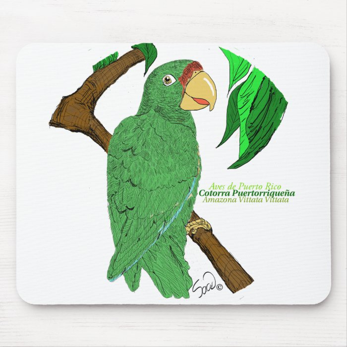 Cotorra Puertorriqueña/Puerto Rican Parrot Mouse Pad | Zazzle