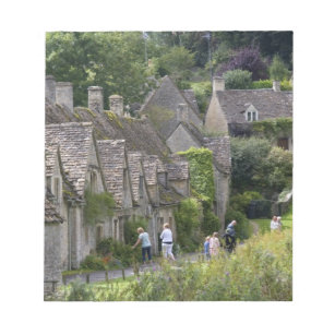 Cotswold stone cottages in the village of notepad